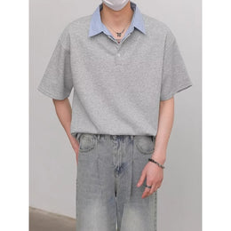 Cutaway Collar Short Sleeves Shirt