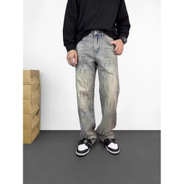 Men Straight Fit Mid-Rise Light Fade Clean Look Jeans