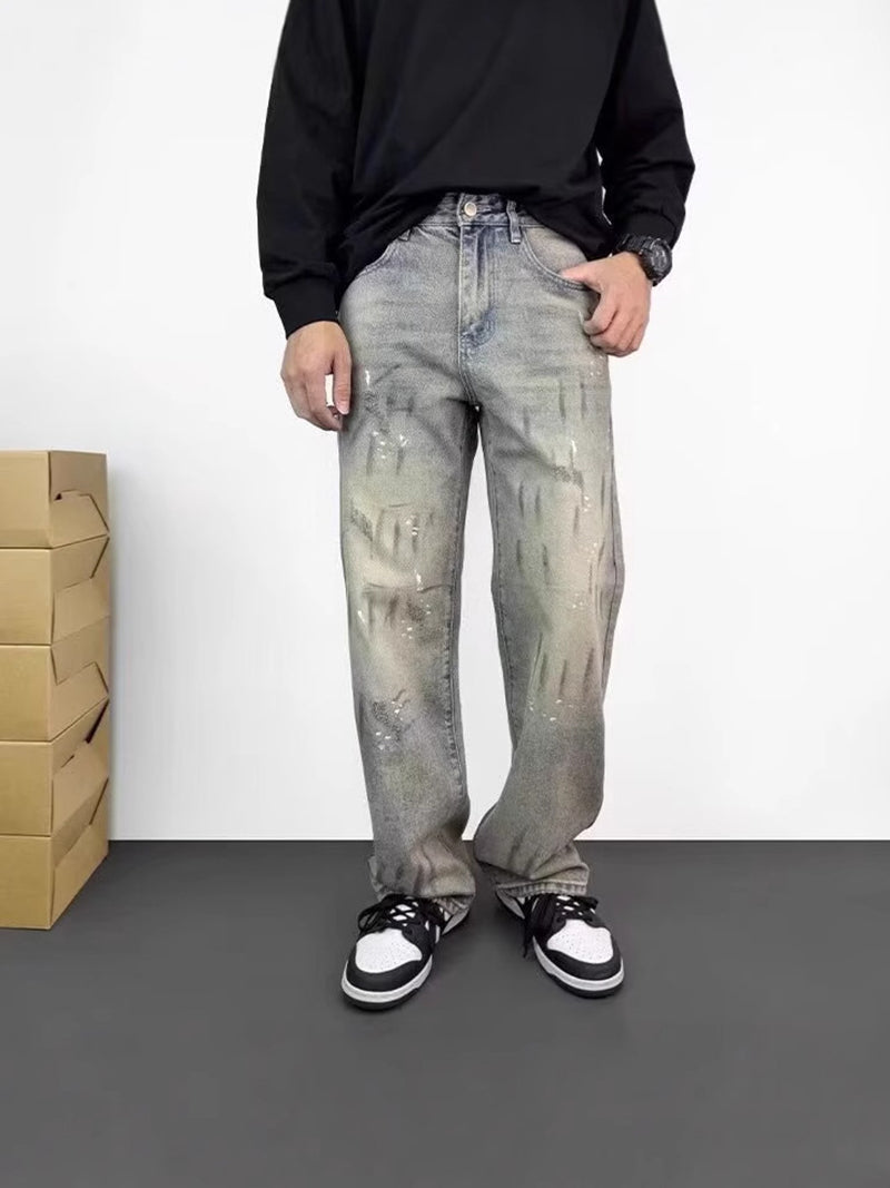 Men Straight Fit Mid-Rise Light Fade Clean Look Jeans