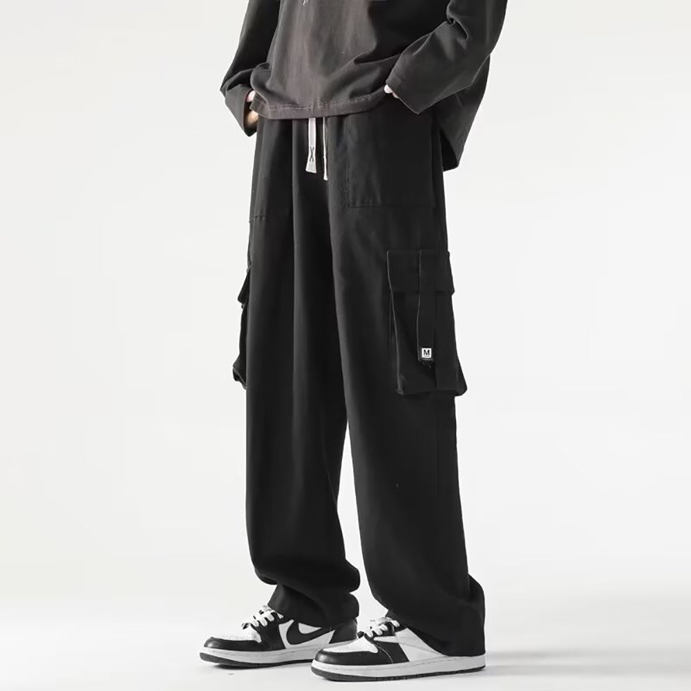 Men Regular Fit Pleated Cargos Trousers