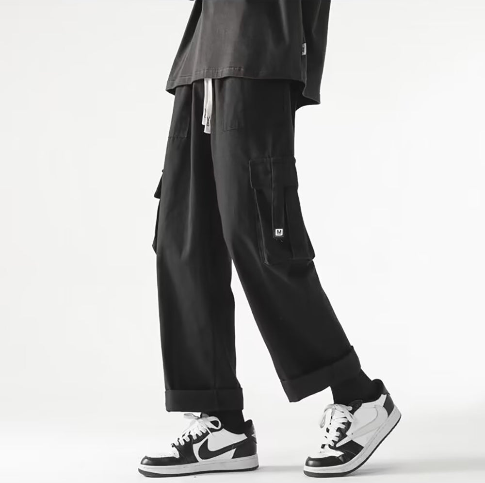 Men Regular Fit Pleated Cargos Trousers