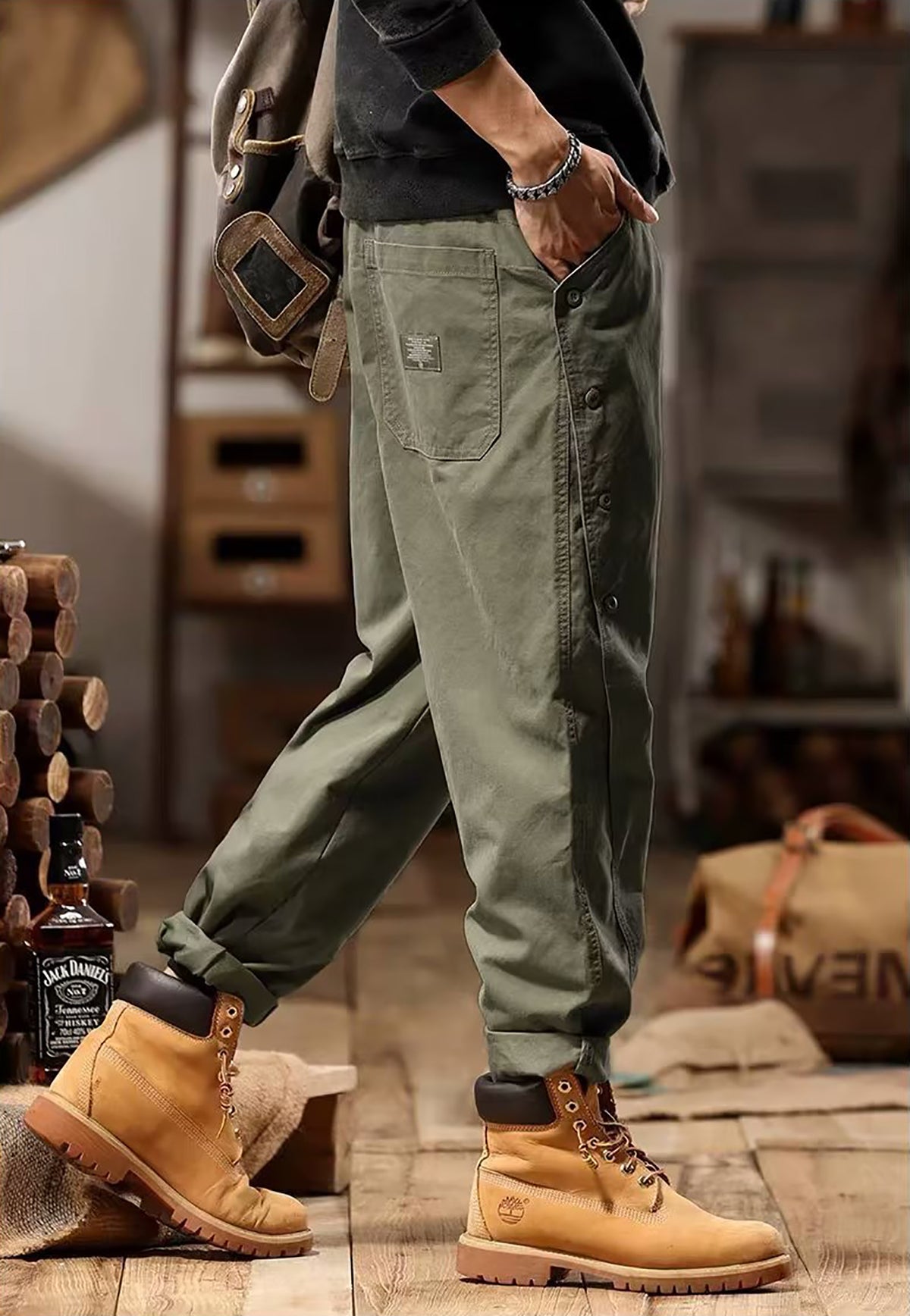 Men Solid Chinos Trousers