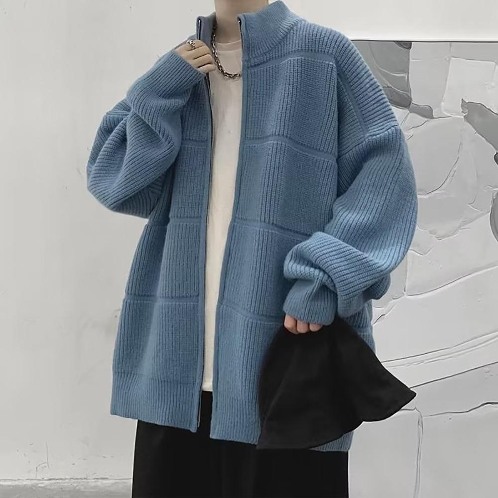 Men Longline Front-Open Sweaters