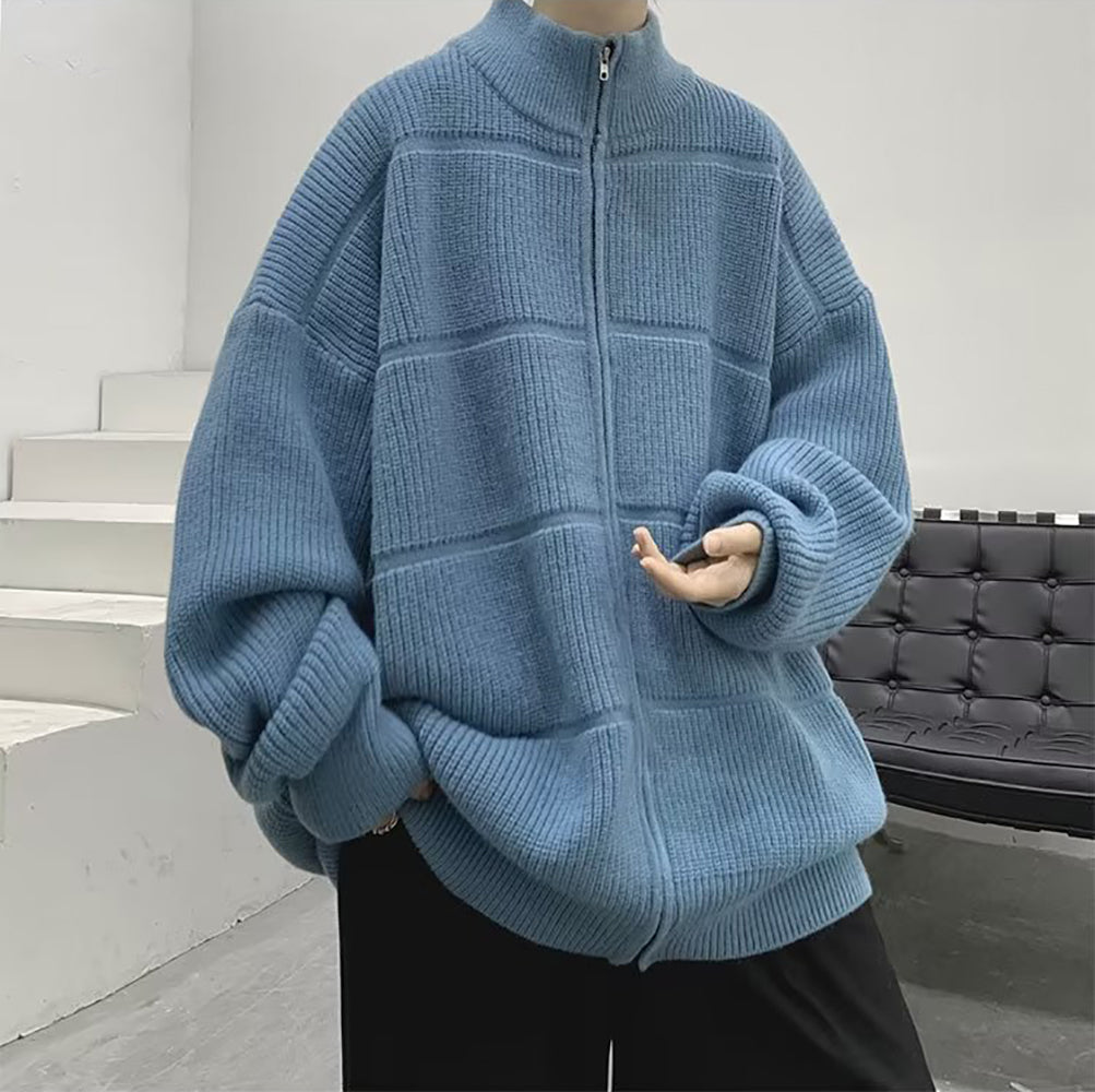 Men Longline Front-Open Sweaters