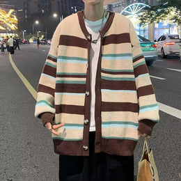 Men  Front-Open Full Sleeves Colourblocked Longline with Fuzzy Detail