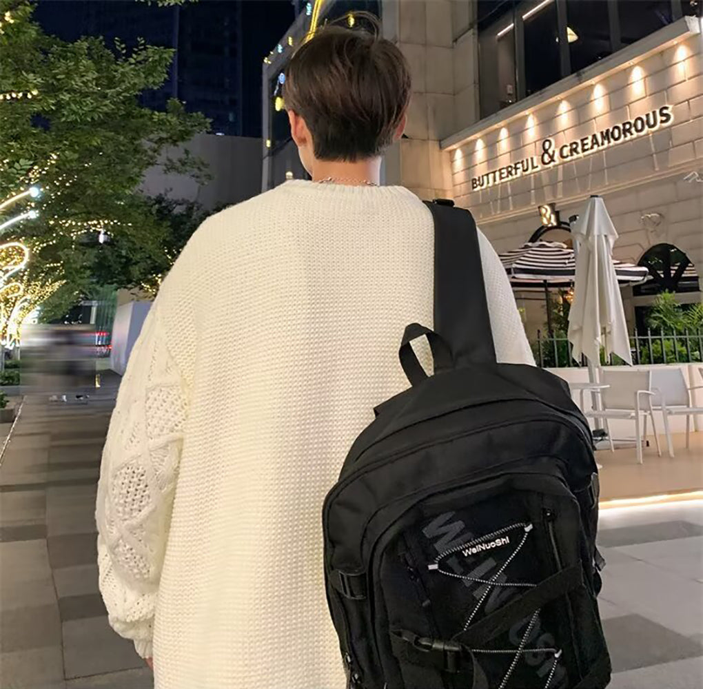 Men Cable Knit Longline Pullover