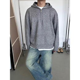 Men Striped Hooded Sweatshirt