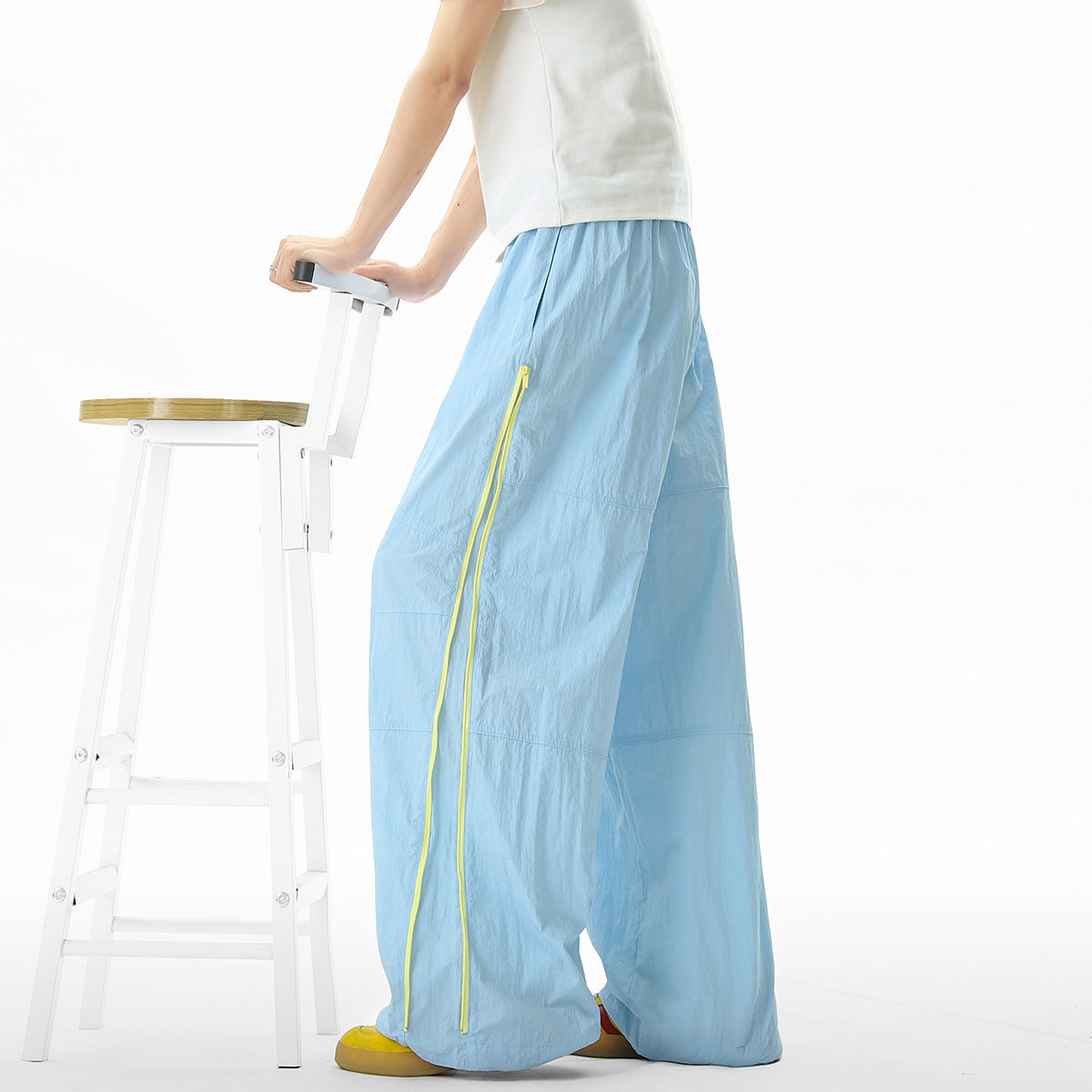 Men Mom Fit Easy Wash Trousers