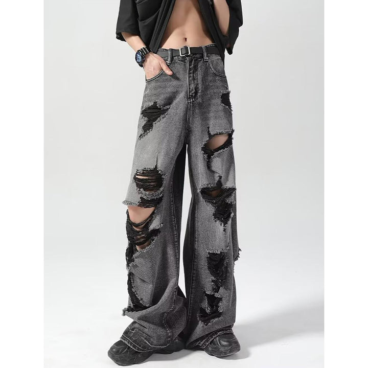 Men Mid-Rise Flared Highly Distressed Ripped Jeans
