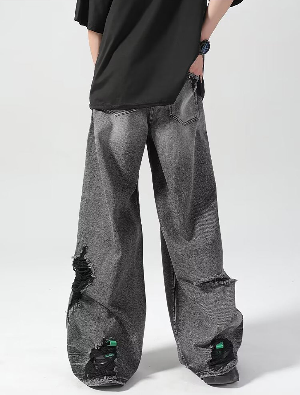Men Mid-Rise Flared Highly Distressed Ripped Jeans