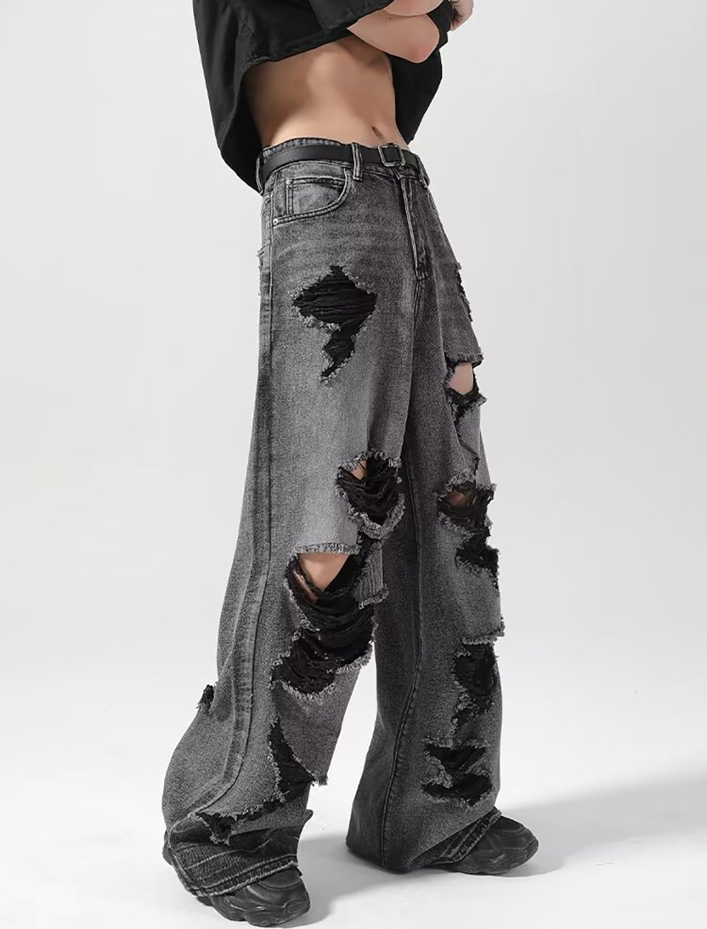 Men Mid-Rise Flared Highly Distressed Ripped Jeans