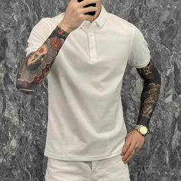 Polo Collar Raw Edge T-shirt