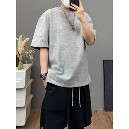 Men Raw Edge Slim Fit T-shirt