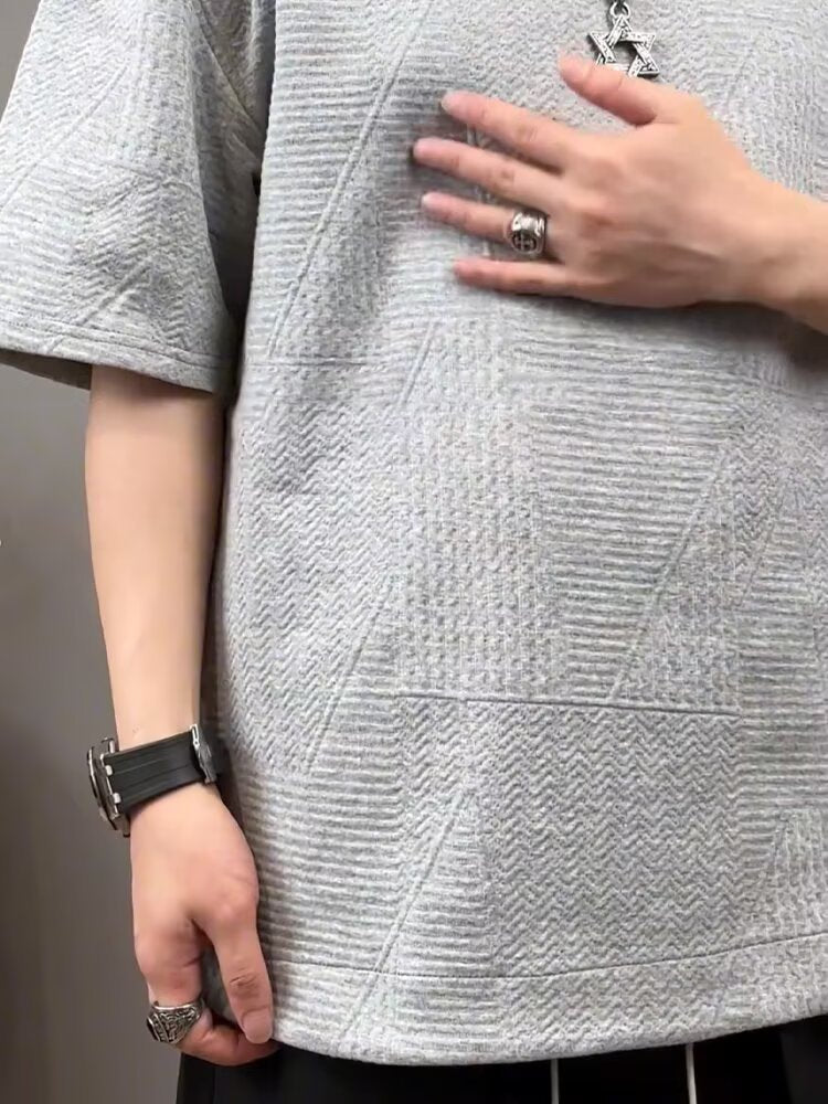 Men Raw Edge Slim Fit T-shirt