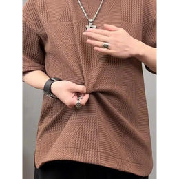 Men Raw Edge Relax Fit T-shirt