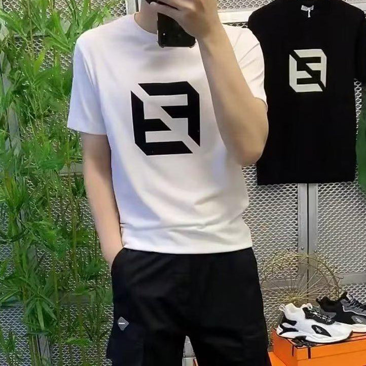 Printed Raw Edge T-shirt