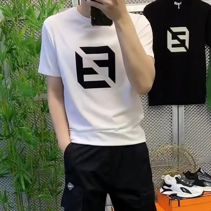 Printed Raw Edge T-shirt