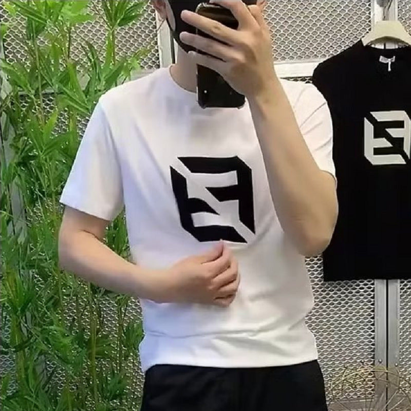 Printed Raw Edge T-shirt