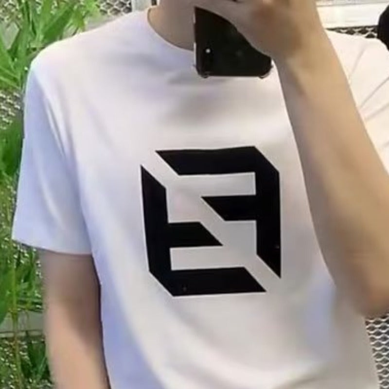 Printed Raw Edge T-shirt
