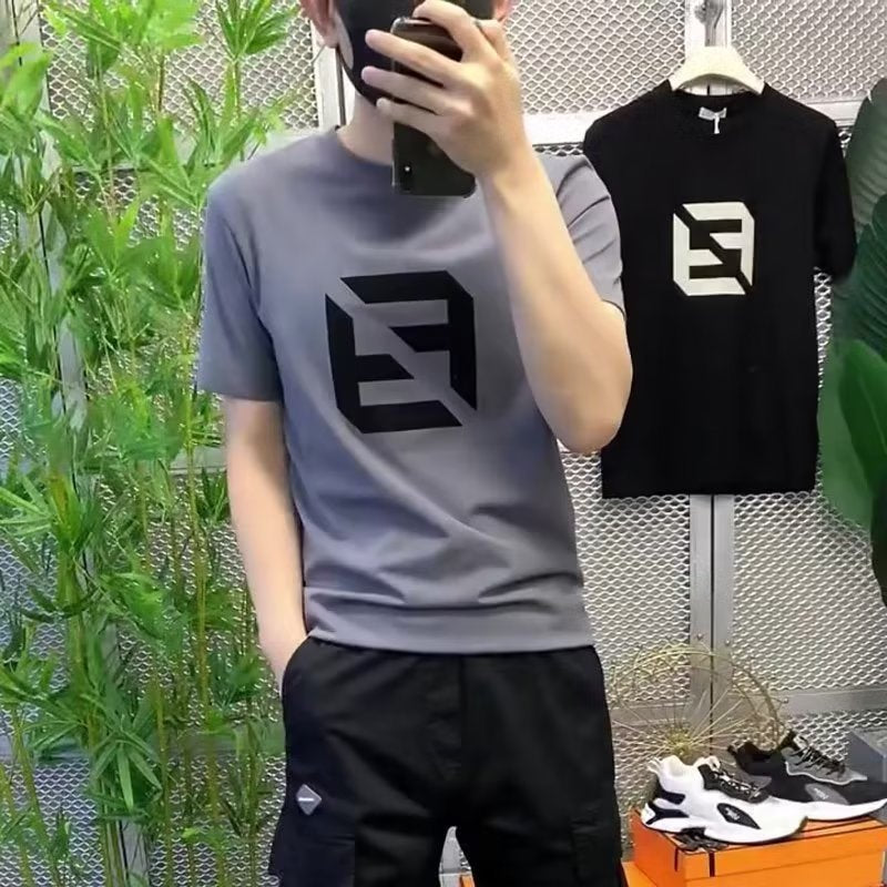 Printed Raw Edge T-shirt