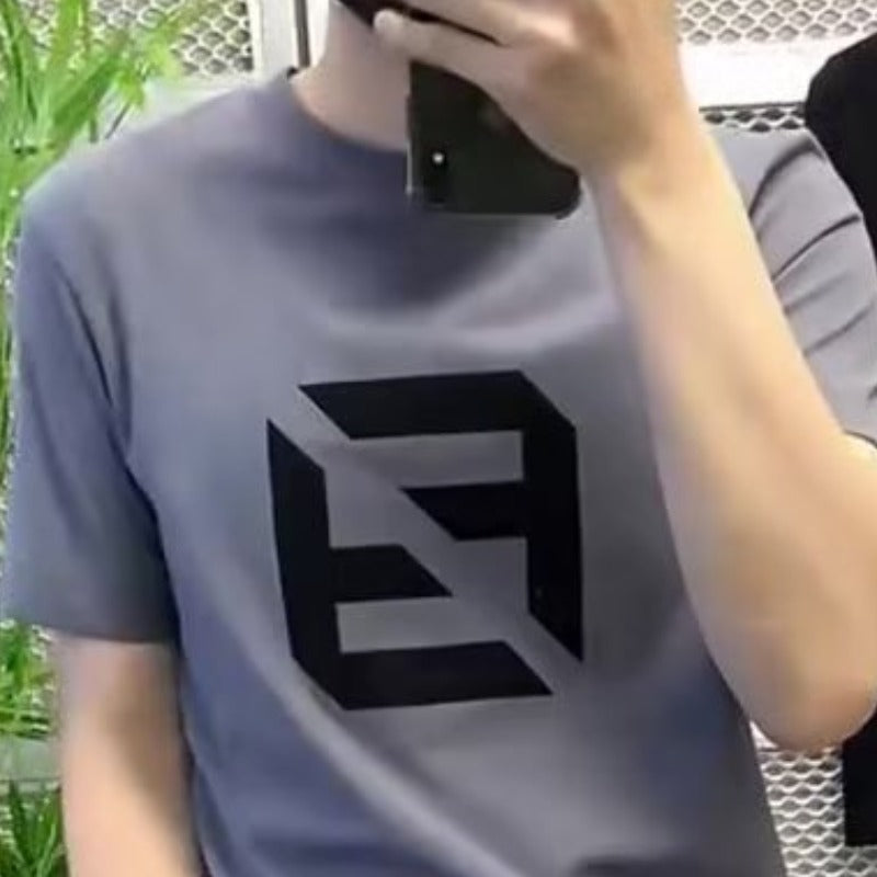 Printed Raw Edge T-shirt