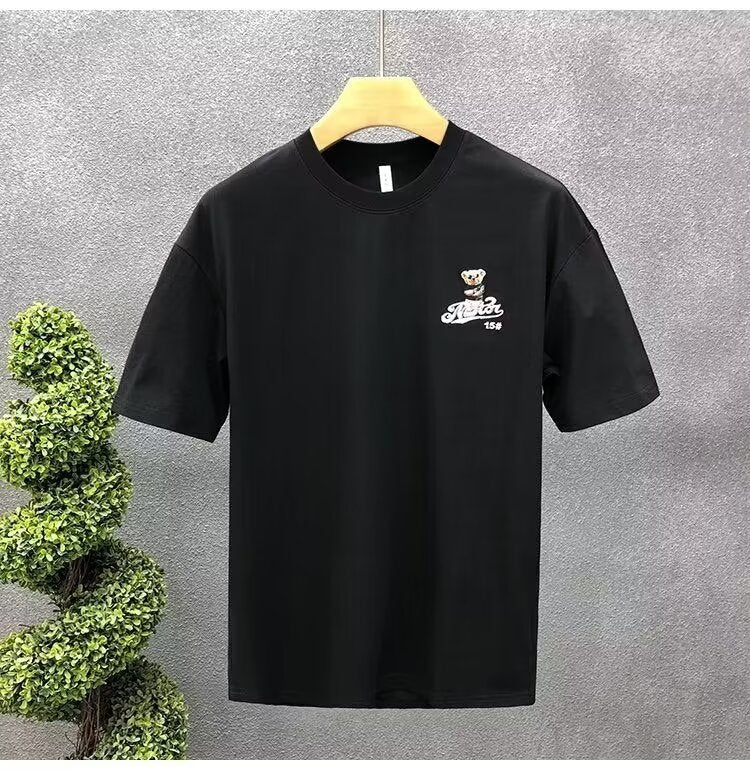 Men Printed Raw Edge T-shirt