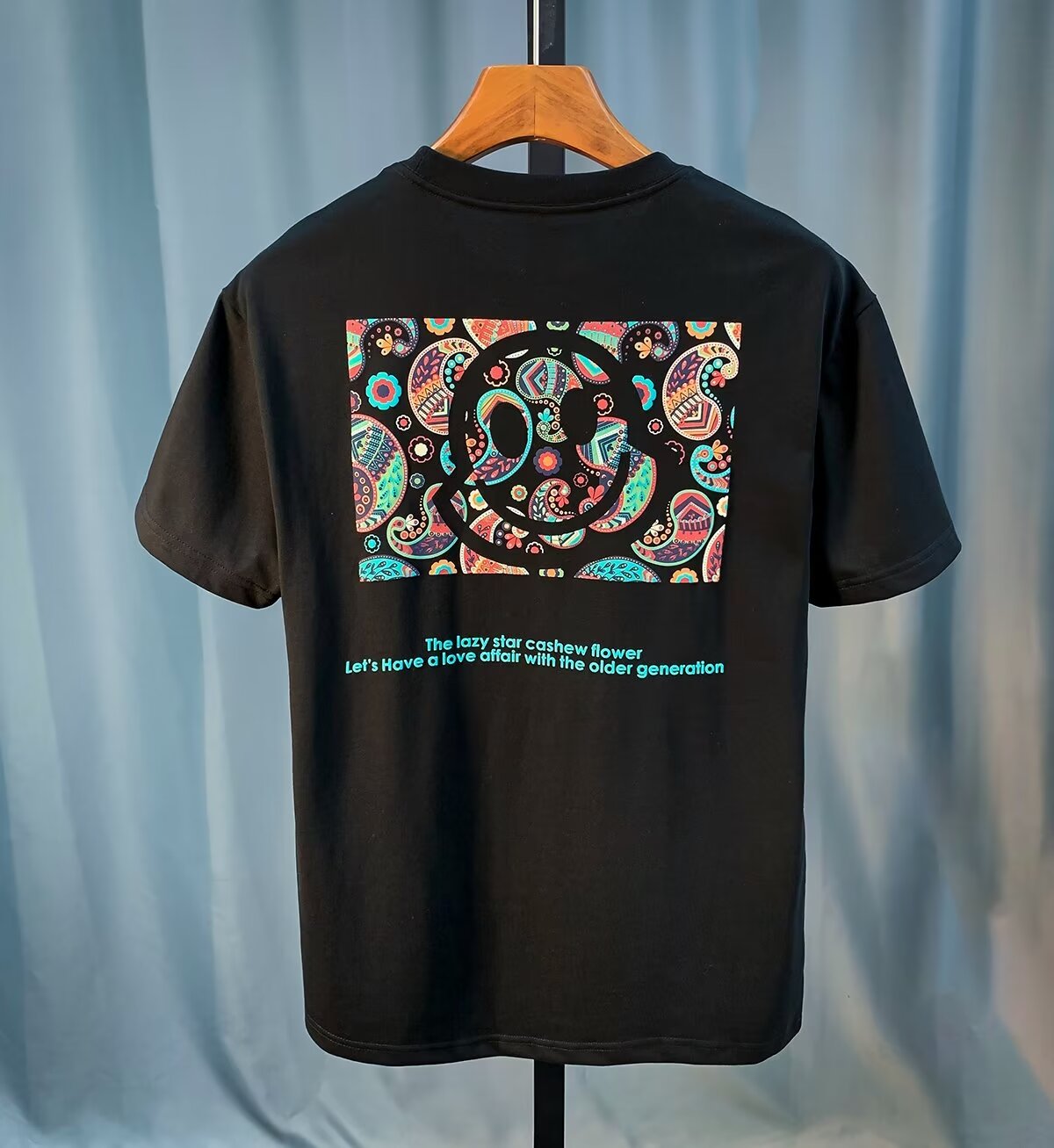 Men Printed Raw Edge T-shirt