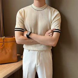 Striped Raw Edge T-shirt