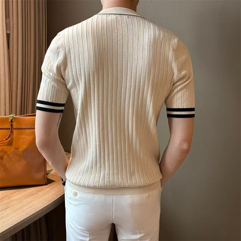 Striped Raw Edge T-shirt