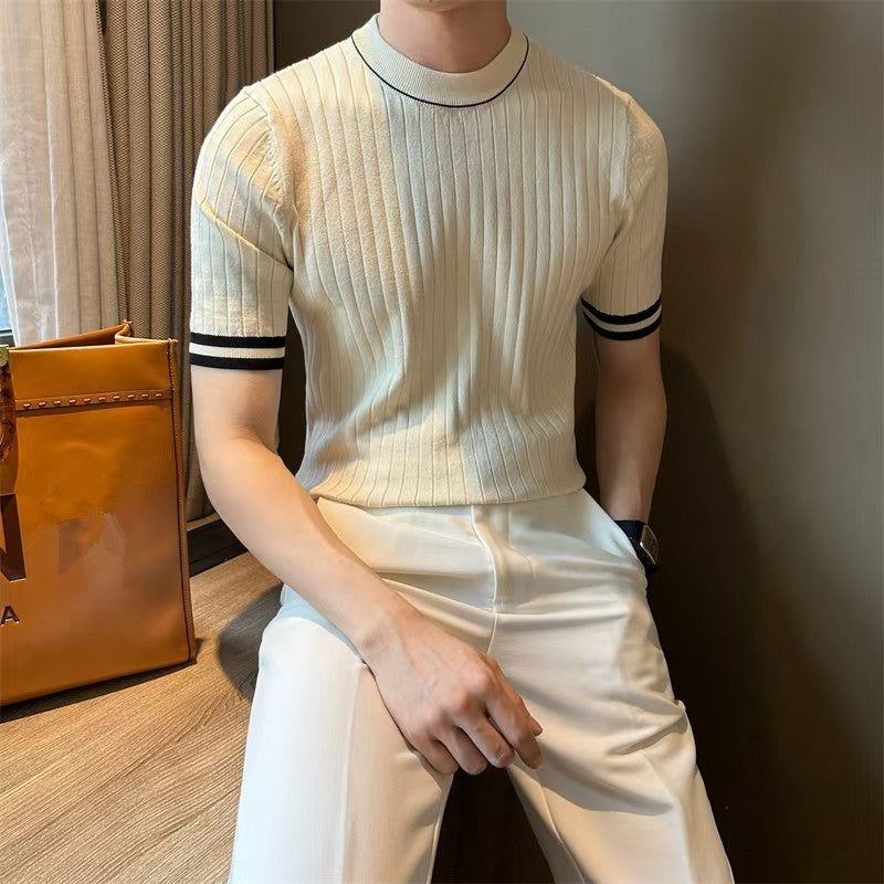 Striped Raw Edge T-shirt