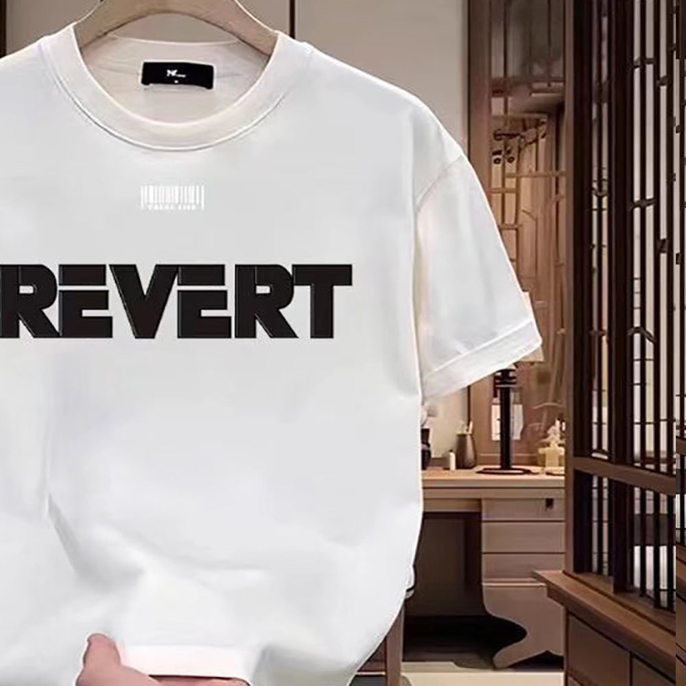 Men Typography Printed Raw Edge T-shirt
