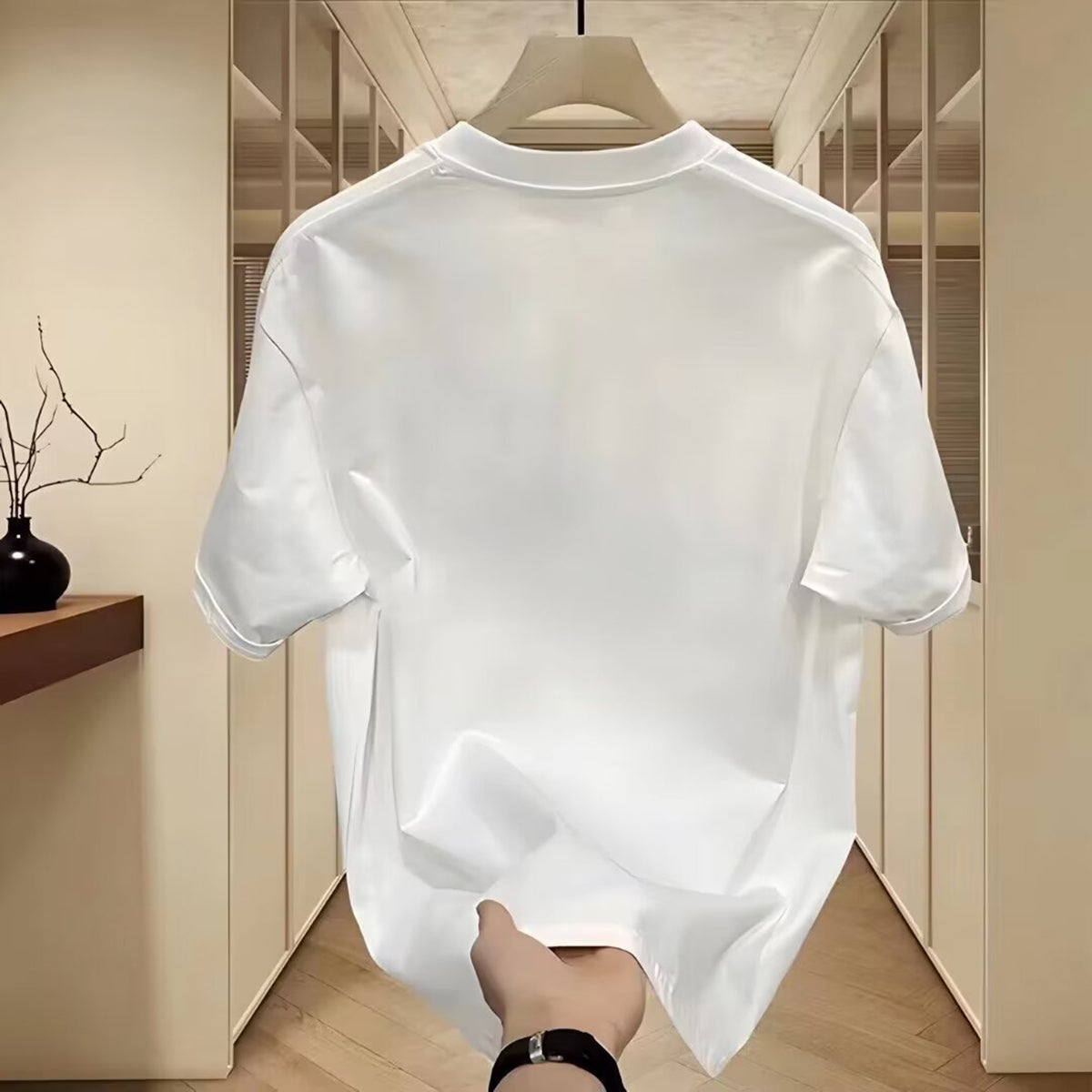 Men Typography Printed Raw Edge T-shirt