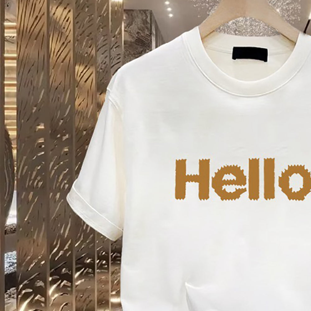 Men Typography Printed Raw Edge T-shirt