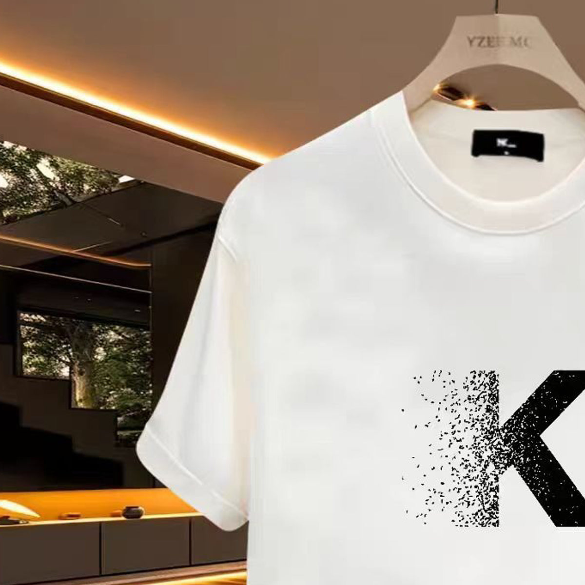 Men Typography Printed Raw Edge T-shirt