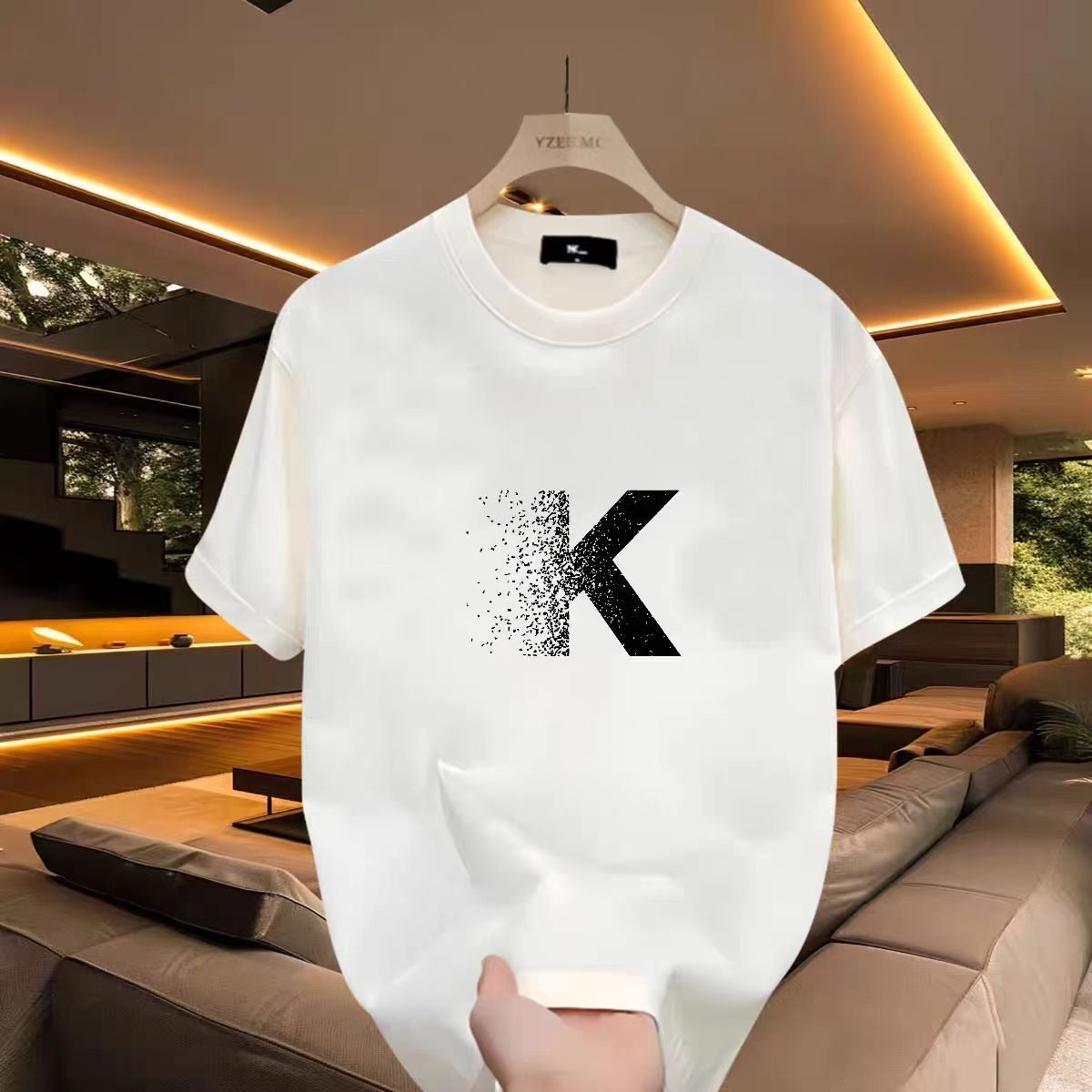 Men Typography Printed Raw Edge T-shirt