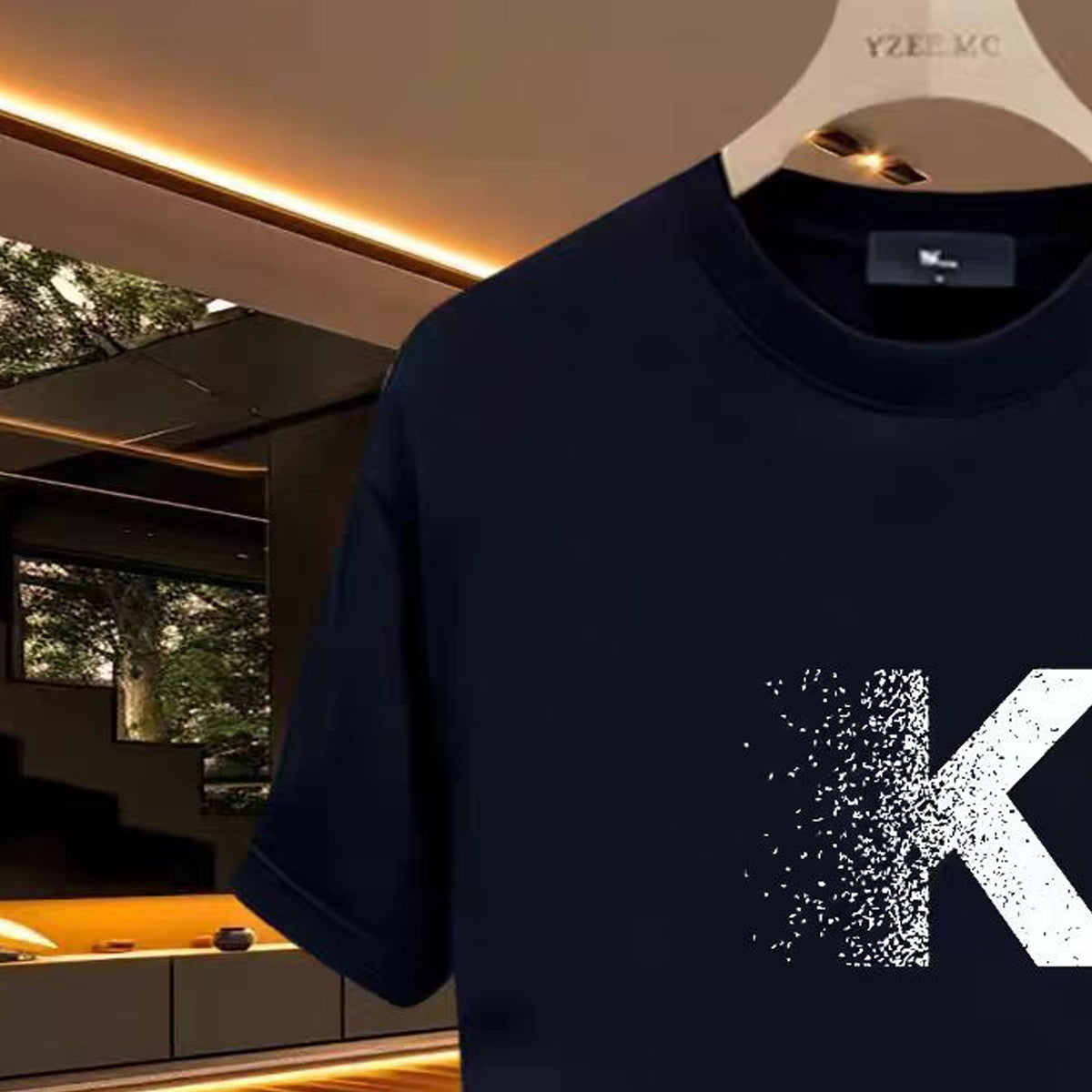 Men Typography Printed Raw Edge T-shirt