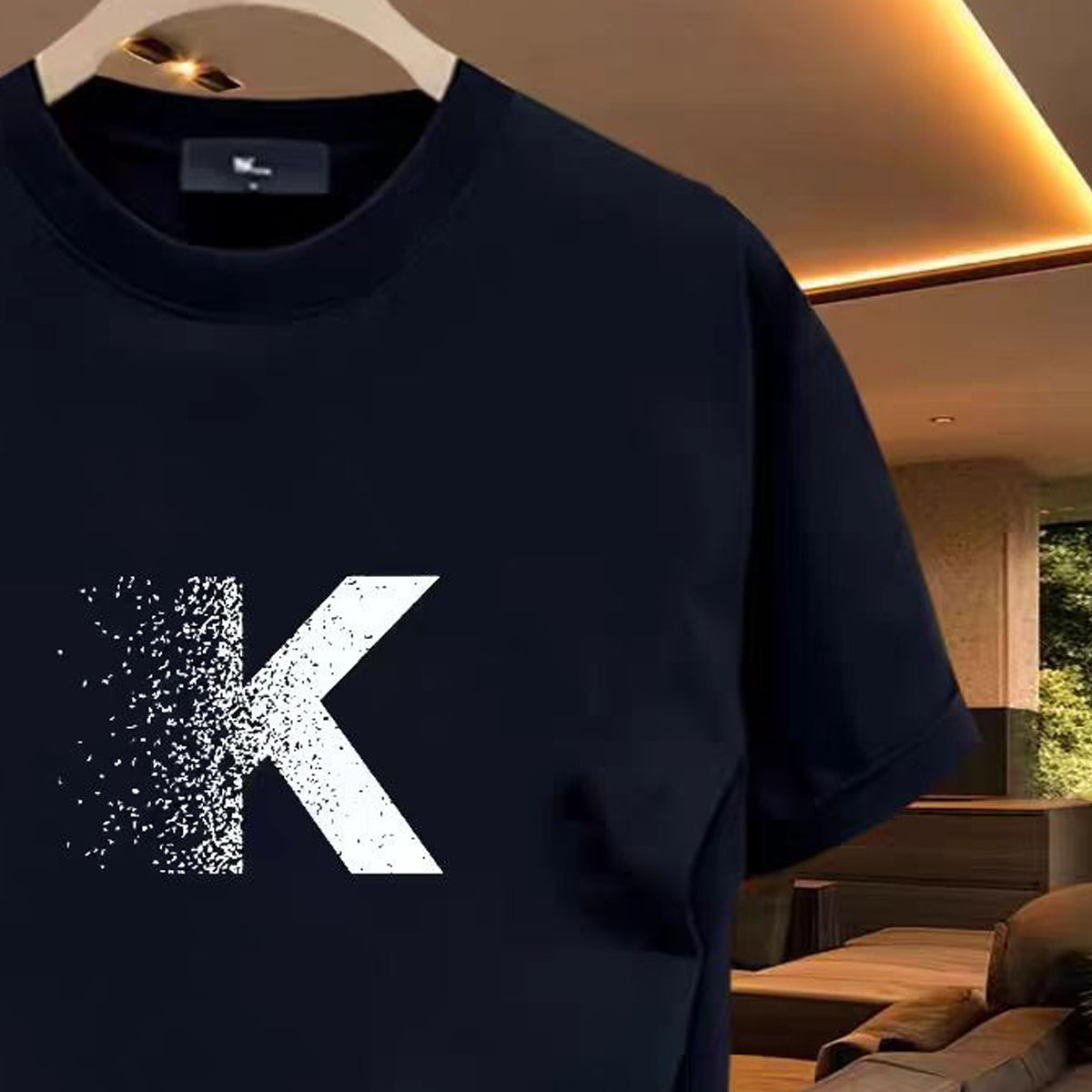 Men Typography Printed Raw Edge T-shirt