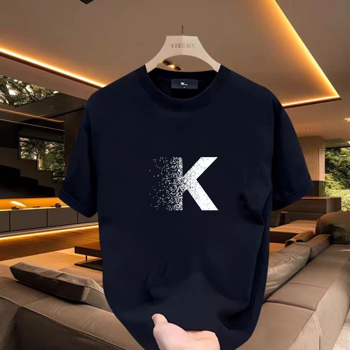 Men Typography Printed Raw Edge T-shirt