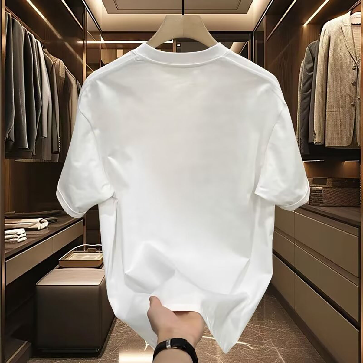Men Typography Printed Raw Edge T-shirt