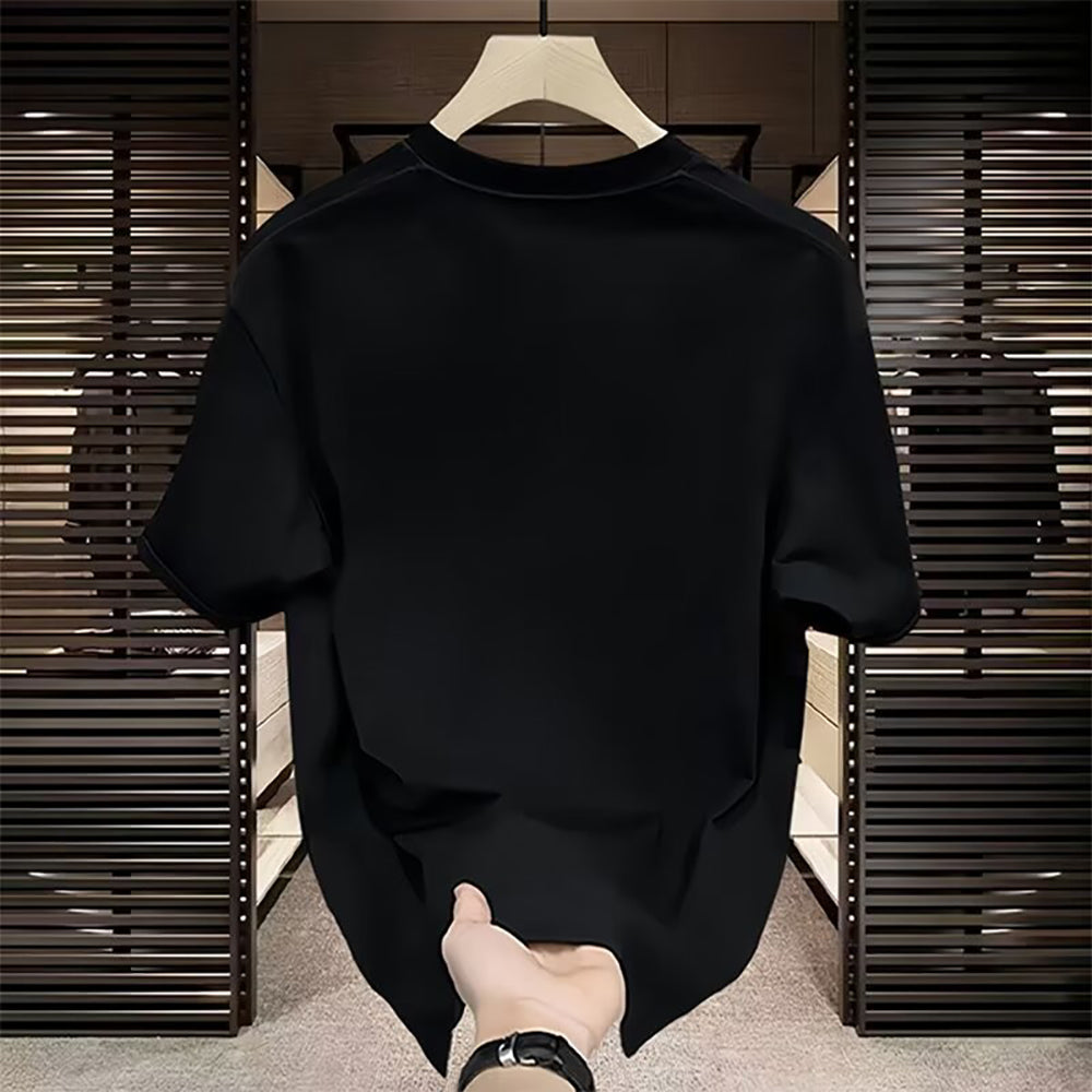 Men Typography Printed Raw Edge T-shirt