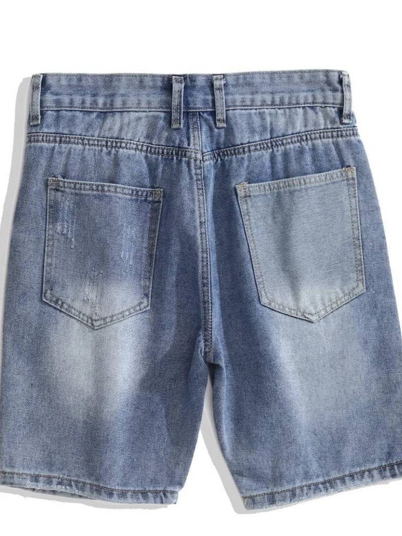 Men Mid-Rise Denim Shorts