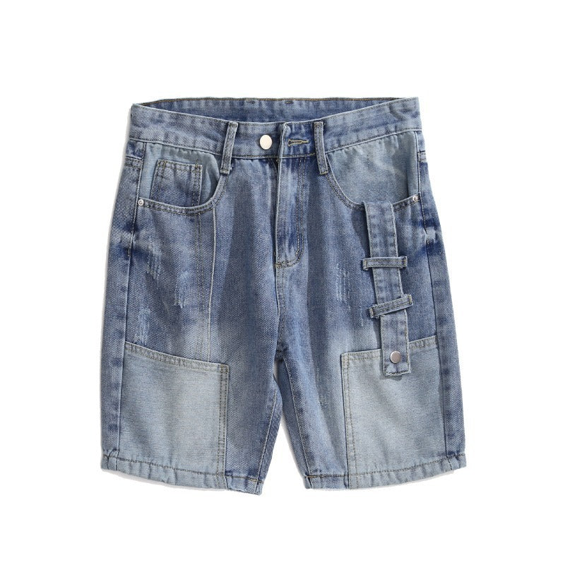 Men Mid-Rise Denim Shorts