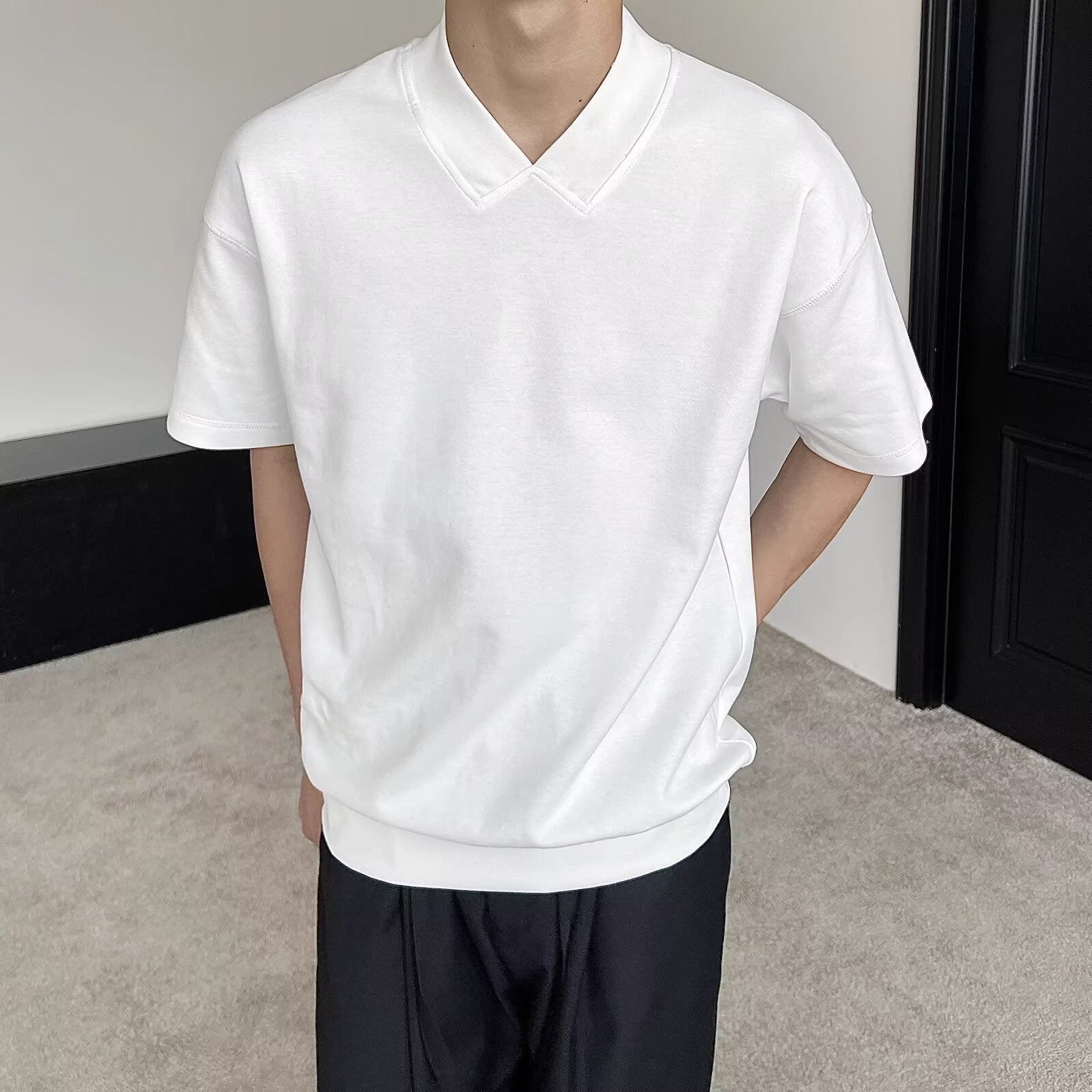 Polo Collar Short Sleeves T-shirt