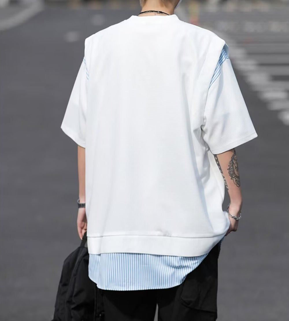 Men Solid Round Neck Oversized T-shirt
