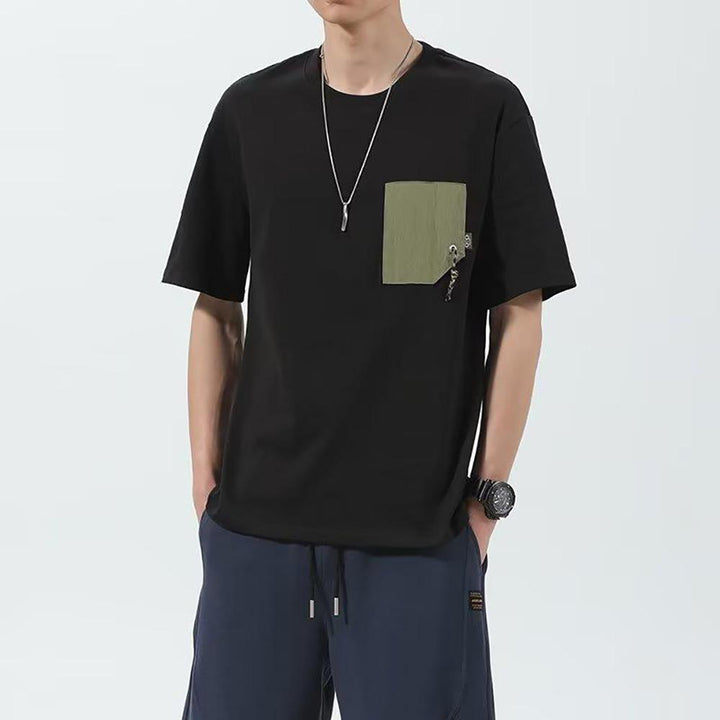 Men Solid Round Neck  Relaxed Fit T-shirt
