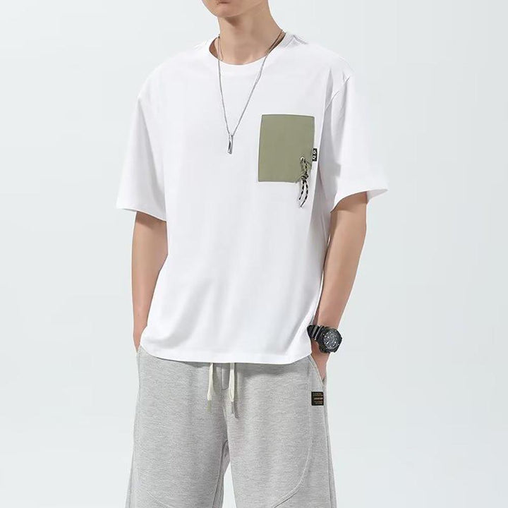 Men Solid Round Neck Regular Fit T-shirt