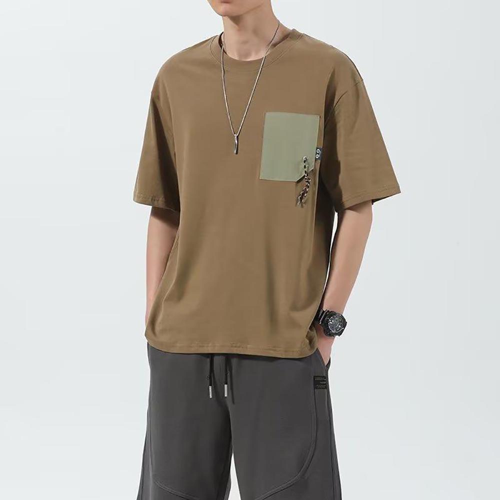 Men Solid Round Neck  Relaxed Fit T-shirt
