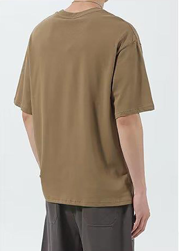 Men Solid Round Neck  Relaxed Fit T-shirt