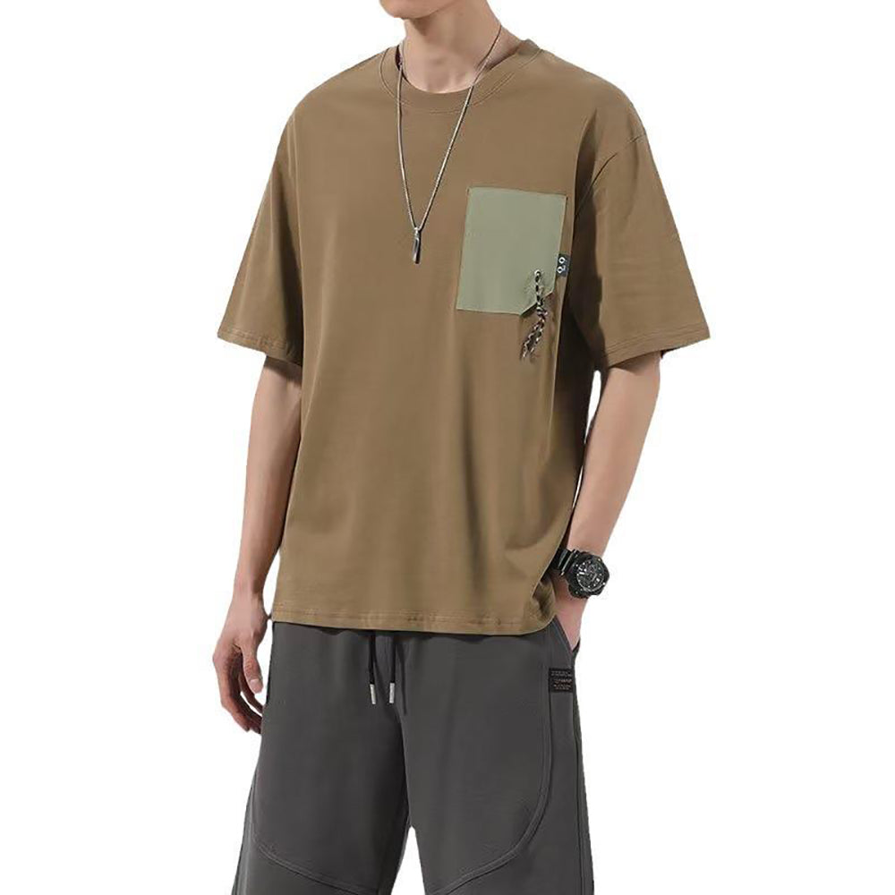 Men Solid Round Neck  Relaxed Fit T-shirt