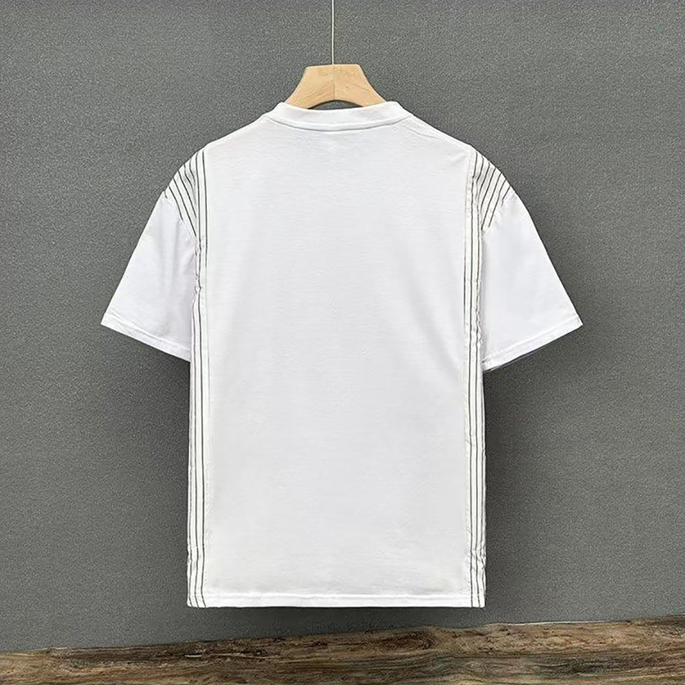Men Striped Round Neck  T-shirt